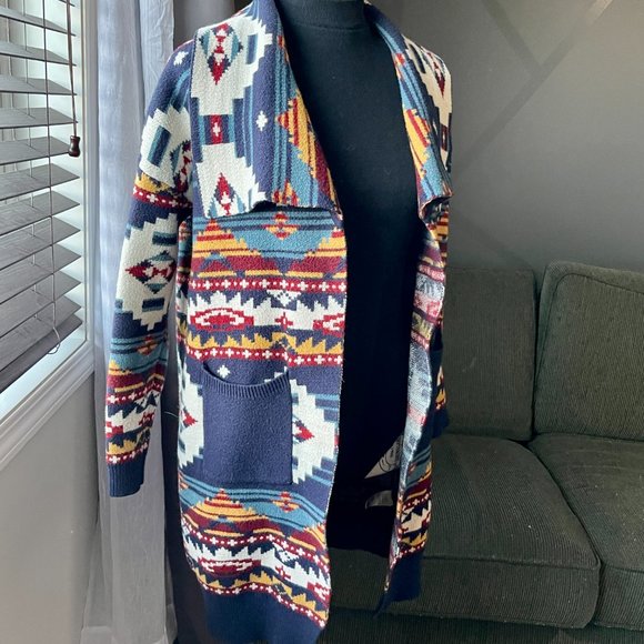 Fresh FX Beautiful Geometric Patterned Cardigan size small - Picture 3 of 7